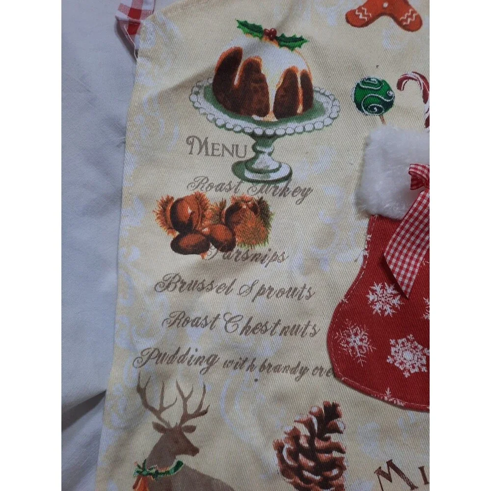 NWT Kitchen Chic “Marry Christmas” Adjustable Christmas Theme Apron